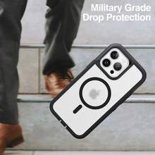 Rugged MagSafe Defender Phone Case Compatible With IPhone 16 / 15 / 14 / 13 / 16E / Plus / Pro / Pro Max / - 玫紅色 - 查看 4