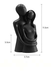 1 pezzo Candela con scultura a forma di coppia abbracciata, realizzata a mano, adatta come regalo per matrimonio, festività, San Valentino; decorazione di atmosfera romantica da tavolo per camera da letto, scultura di coppia abbracciata fatta a mano, candela per proposta di matrimonio