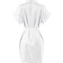ESTRELA VEGA Robe Cetim Roupão Feminino Elegante  Noiva e Madrinha - Branco - Visão 3