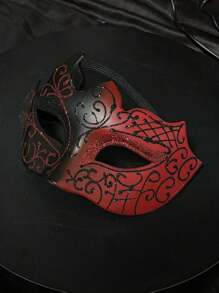 2pcs Masquerade Masks For Couples,A Little Beauty's Painted Mask & Men Venetian Mask For Mardi Gras