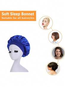 [Customized]1/2Pcs Custom Name Silk Bonnet For Sleeping Women, Customized Name Satin Bonnet, Personalized Hair Bonnet With Name, Customizable Women'S Beauty Hat, Customized Valentine'S Day