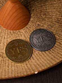 Moneda conmemorativa chapada con una cara para 'Sí' y otra para 'No' - Un recuerdo divertido y emocionante para tomar decisiones