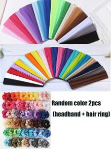 36 Pack(Colors Are Not Repeated) Women's Elastic Sweat-Absorbing Headbands - Solid Color, Elastic Hairbands For Sports And Yoga - Perfect Gift For Girls On Thanksgiving And Christmas