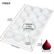 Russian Tale Silicone Mold For Baking Mousse Cake, Candy, Pastry, Chocolate, Cupcake, Jelly, Pudding, Cake Decoration Mold, 3D Russian Tale Shape (15-Cavity) - White - View 2