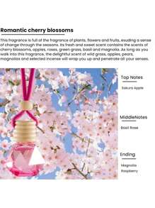 1pc 8ml Car Car Flameless Aromatherapy Essential Oil Diffuser Long Lasting Light Fragrance Pendant Car Air Freshener Hanging, Cute Car Air Diffuser, Long Lasting Car Home Air Freshener, Car Freshener For Women Men, Remove Odors Long Lasting Fragrance Valentine's Day Supplies Wedding Supplies