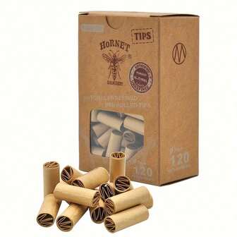 One Box Of 120 Pieces, Pre-Rolled Filter Tips, Filter Tips, Ø7 Mm Thick And Thin Cigarette Paper Nozzle, Smoking