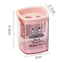 4pcs Kids Cartoon Simple Dual-Hole Pencil Sharpeners (Random Colors/Shapes), Creative Rotary Pencil Sharpener, Cute Pencil Shaver, Portable Stationery For Students Back To School