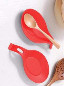 2pcs Silicone Spoon Rest, Multifunctional Kitchen Utensil Holder
