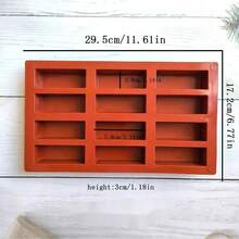 1 Piece 8-Cavity Cylindrical Silicone Chocolate Mold, Used For Ice Cream, Jelly, Pudding, Chocolate Dessert Cake Baking Tools, Is Ideal For Making Chocolate Cake Desserts. - Red - View 17