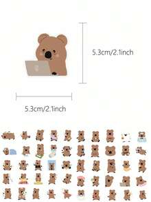YWWBLD 50 buc Setonix Brachyurus autocolante PET cadou desene animate decorare album laptop bagaje chitară apă pahar telefon carcasă DIY Decal