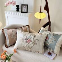 Funda de almohada decorativa de 50*50cm con bordado de estilo europeo retro