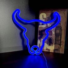 1 件霓虹牛头标志装饰灯，LED 霓虹灯电池或 USB 供电，家居装饰、派对装饰、庭院装饰、酒吧、露营、生日、求婚、周年纪念、游戏室、情人节、母亲节、圣诞节和其他节日装饰和礼物 - 白色 - 查看 66