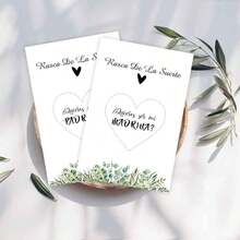 Spanish Language Scratch Off Reveal Cards, Baby Christening Favor Gifts, Pregnancy Announcement Party Supplies, Includes "Will You Be My Godfather?" And "Will You Be My Godmother?" Cards + Brown Envelopes, Contains Gold Heart Shaped Scratch Off Stickers, Suitable As Party Favors, Decorations - Multicolor - View 2