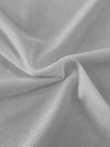 Juego deportivo de hombre con cuello de polo, incluye polo de manga corta y pantalones cortos, tela ligera y transpirable, unicolor, para verano, con bolsillos y cordón - Gris Claro - Ver 3