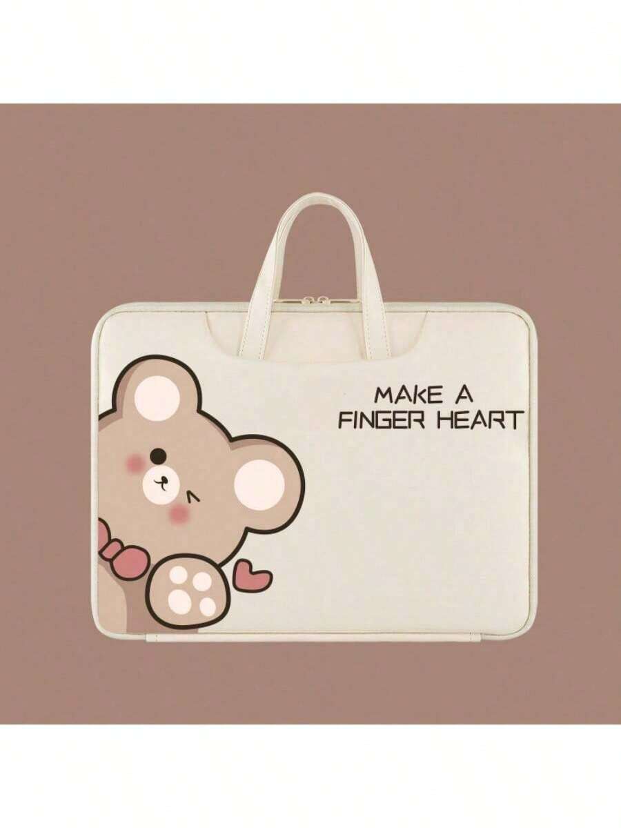 Capa Protetora para Laptop Minimalista Cartoon de 14/15 Polegadas, Bolsa Interna Leve, Embalagem de Presente, Para Materiais Escolares, De Volta às Aulas