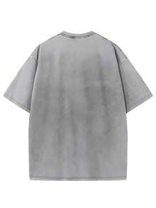 Summer T-Shirt, 230G Double-Sided Washed T-Shirt, "Retro Invincible Kid Anime Conqueror", Pattern Printed T-Shirt, Wax Printed Cotton Thickness, Outdoor Activities, Great Gift Item W - 深灰色 - 查看 3