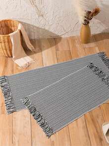 1PCSCarpet Bedroom Girl Living Room Coffee Table Blanket Nordic Home Room Bed Side Blanket Summer Mat Japanese Style Floor Mat - Black - View 13