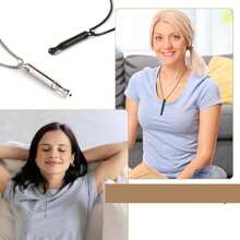 1 pieza Collar de respiración profunda - Joyería de despertar del alma para mujeres, que aporta tranquilidad y relajación - Un regalo único para la cultivación del corazón y las técnicas de respiración profunda para hombres y mujeres. El collar para dejar de fumar puede aliviar el estrés y la ansiedad, y ayudar a relajar la respiración