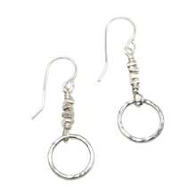 1 Pair Boho Style Vintage Textured Round Hoop & Beaded Pendant Earrings, Fashion Minimalistic Design, Suitable For Women's Daily, Gatherings, Gifts, Jewelry