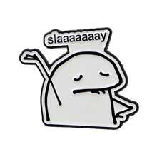 1 件西班牙格言珐琅胸针，独特的翻领别针徽章 - 可爱的包袋和服装配饰学校办公室配饰衬衫夹克珠宝圣诞节万圣节衣服别针有趣可爱的教师礼物 - 黑色 - 查看 1