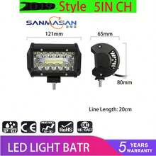 Set Faros auxiliares 20 LED cuadrados de luz para coche moto 60w universales 2 uds - Negro - Ver 11