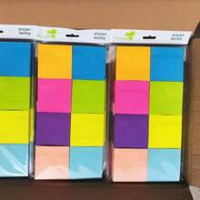 800 leuchtende Haftnotizen 76x76mm (3"x3"), 8 Blöcke à 100 Blatt - Bunte Memozettel in Gelb, Pink, Orange, Grün, Lila, Blau, Hellblau, Pfirsich - Notizen, Erinnerungen, Checklisten