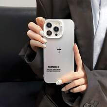 Phone Case For IPhone 16 Pro Max 15 Plus 14 13 12 11 XR XS Christ Bible Verse Philippians 4:13 Pattern Matte Military-Grade Drop Protection Silicone Cellphone Cover