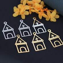 Set de 3 piezas de encantadores colgantes de acero inoxidable con forma de seta, ideales para hacer manualidades, aretes y collares