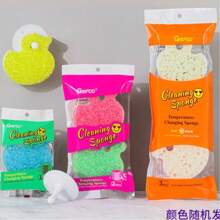2pacs/3 Pacs Of Kitchen Dishwashing Sponges With Smiling Faces, Happy Cleaning With Mom And Dad, Scratch Resistant, Cute Cleaning Supplies For Easter, Christmas, And Halloween, Dishwashing Sponges In Random Colors
