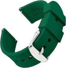 Archer Watch Straps - Correas de Reloj de Silicona Suave de Liberación Rápida - Verde oscuro - Ver 23