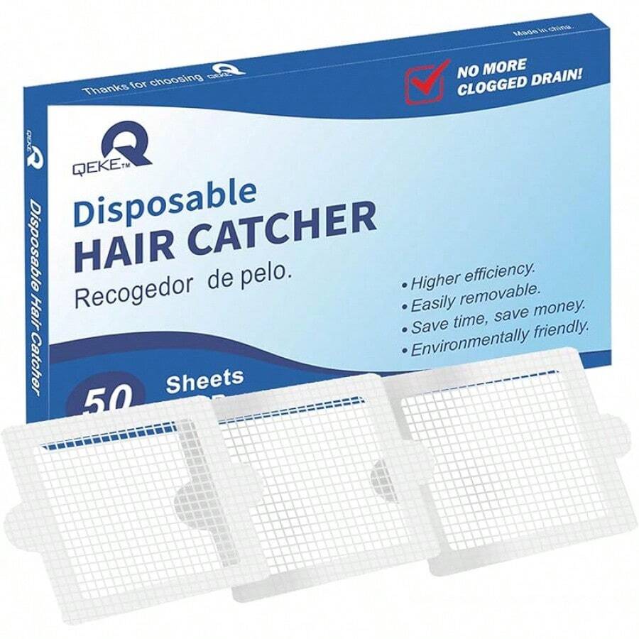 Disposable Hair Catcher Shower Drain Mesh Stickers, Hair Catchers Shower, 25 Pack, 3.5 Inch - Round - 4.1吋-50個裝 - 查看 1