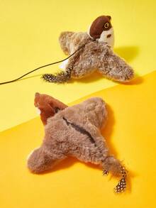 PETSIN 宠物追逐玩具，带自动摇动和翅膀拍打功能的电动鸣叫鸟玩具，猫玩具，宠物用品，小猫产品 - 不可飞行 - 彩色 - 查看 6