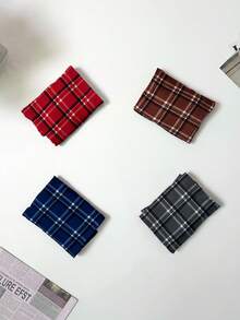 4pcs Men's Plaid Print Drawstring Elastic Waist Loose Shorts, Breathable Soft Casual Sleepwear Pants, Multi-Color Set - Multicolor - View 8