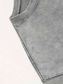 More Like Jesus Printed Retro Washed T-Shirt, 230G, Cross Retro Street Style. Simple And Versatile, Pure Cotton Is Of High Quality, Novel And Fashionable, And It Is A Must-Have Fashion T-Shirt For Spring And Summer. - 灰色 - 查看 4