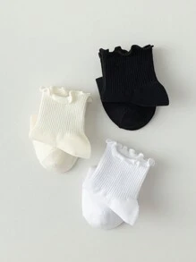 6 Pairs Black & White Casual - Sports Socks, Women Sports & Casual Ankle Socks For Running, Fitness