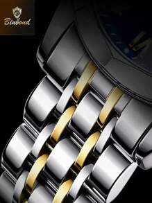 BINBOND BINBOND Men's Watches Rhombus Mirror Original Quartz Watch For Man Waterproof Luminous Stainless Steel Wristwatch Male Date Week