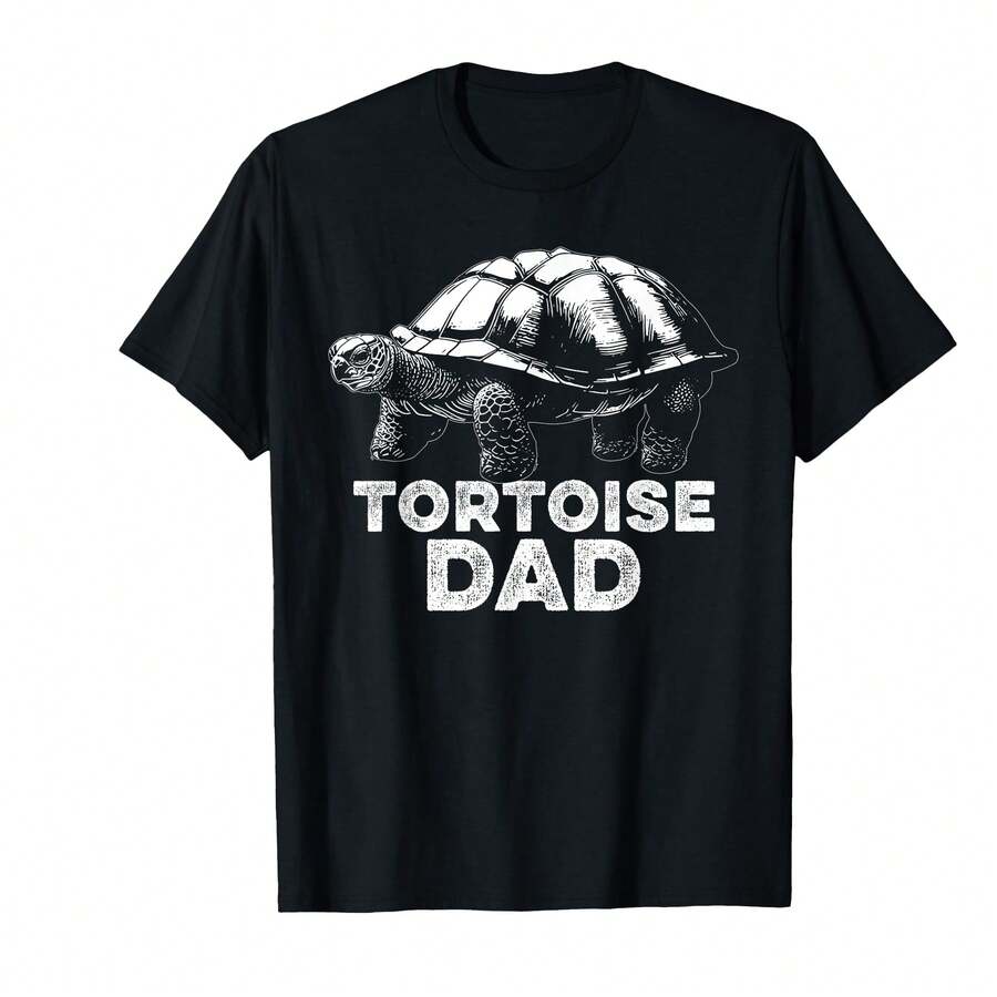 Tortoise Dad Father'S Day Turtle Reptile Men T-Shirt]QwY Teacher Gifts - Black - View 1