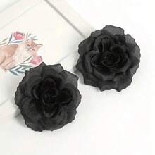 10/15/20/25/30 Packs Artificial Rose Flower Head, 3.5 Inch Silk Rose Flowers Head In Bulk, Faux Gold Flower Heads For Centerpieces, Flower Wall, DIY Crafts, Wedding Bouquets, Party, Halloween Decor Home Decor Halloween Decor Fall Decor Room Decor - Black - View 7