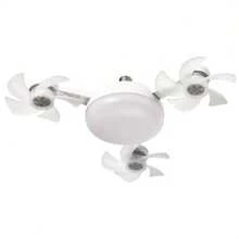 LED Smart Ceiling Fan Light 27/E26 Screw Port With Remote Control, Adjustable Brightness And 3 Speed Adjustment, Suitable For Bedroom, Living Room, Study, Kitchen And Bathroom - Modern Design, Suitable For All Seasons - 白色 - 查看 7