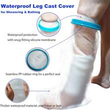 % Waterproof Leg Cast Cover Showering, Reusable Adult Short Leg Cast Protector, Cast Covers Shower Leg, Cast Bag Shower, Cast Cover Showering Foot