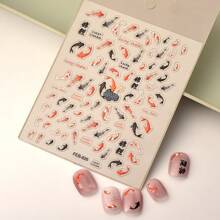 5D Koi Nail Art Stickers – Raised 3D Design For Stunning Nail Decor – Professional Quality Nail Stickers For Creative Manicure And DIY Nail Art