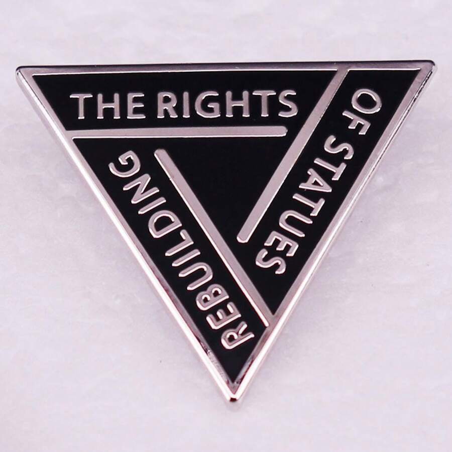 Rock Band Reshape Statue Rights Logo Brooch Music Peripheral Accessories Metal Badge - Black - View 1