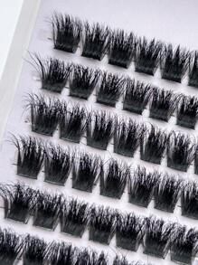 168 Pcs D Curl Lash Extension Soft 120D Volume Cluster Eyelash Extension Length 10-20mm Mixed Fluffy Individual Clusters Lashes DIY At Home Or On-The-Go