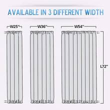 Local Warehouse- Door Curtain Panel, Grey French Door Curtains Blackout Thermal Insulated Curtain Sidelight Privacy For Window/Living Room/Doorways/Classroom (25W By 72L Inches, 1 Panel) - Black - View 11