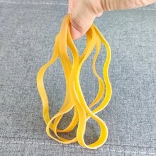 10pcs Large Size Yellow Elastic Rubber Bands - Durable Flexible Office & School Supplies Back To School