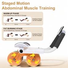Automatic Rebound Abdominal Wheel Ab Roller Elbow Support Core Exercise W/ LCD