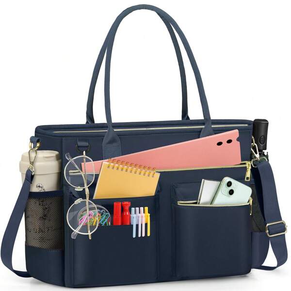 NEWHEY Laptop Bag For Women 15.6 Inch Work Teacher Tote Bag Nurse Bag Professional Laptop Tote Computer Messenger Shoulder Bag Large Handbag Business Office Work Bag Briefcase