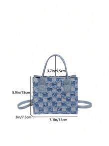 Nuevo bolso de mano de primavera/verano con bloque de color, cuadros y flecos, bolso de hombro cruzado casual y versátil para mujer