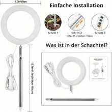 1pc Angel Ring Full Spectrum Plant Growth Lamp With Floor Stand, USB Timing Dimming, 10-Level Cycle Dimming , For Succulent Bonsai Plant Light Supplement, Indoor Seedling Lamp, Vegetable Greenhouse And Hydroponic Lamp