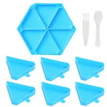 1 set Bandejas de clasificación de cuentas de plástico, bandeja para pintura de diamantes, accesorios de placa de cuentas para pintura de diamantes DIY, herramientas para pintura de diamantes